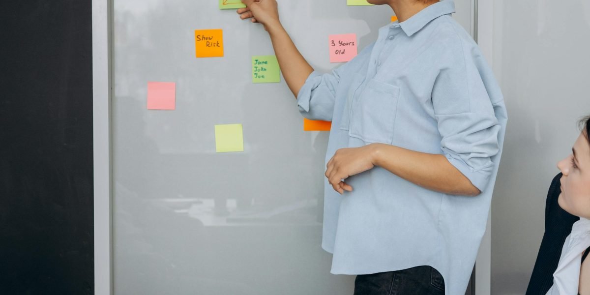 A group of people brainstorming ideas, emphasizing the need for creativity and flexible thinking in modern work.