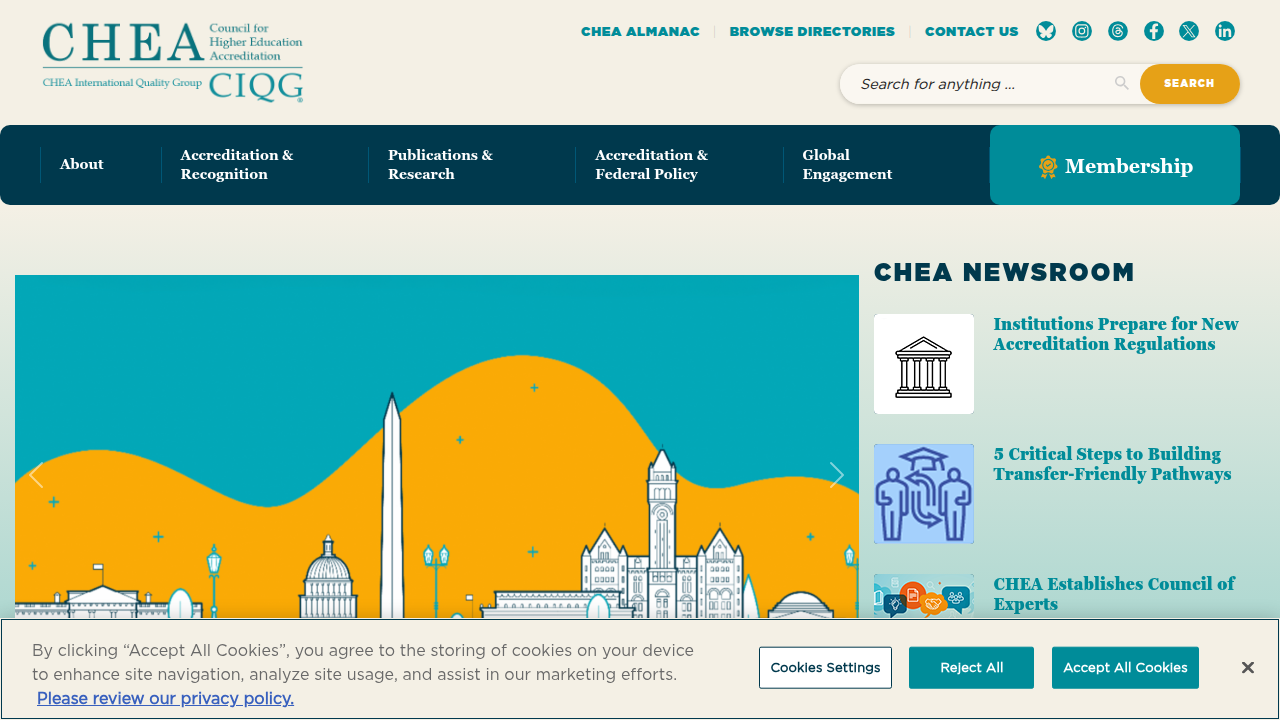 The Council for Higher Education Accreditation (CHEA) provides resources to verify program accreditation.